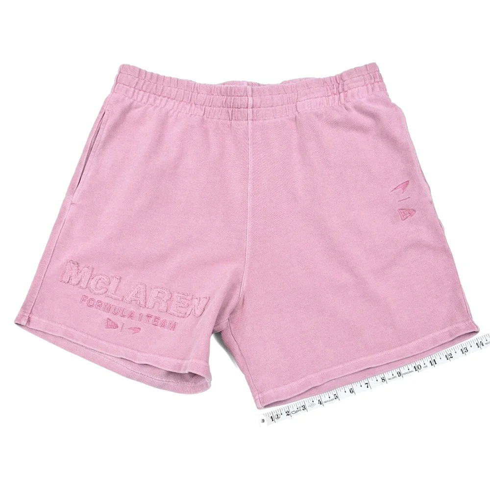 McLaren Racing Shorts XL Pink New Era Vintage Wash Cotton F1 Team Embroidered